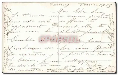 Bukiet róż i kwiatów — wydawca A.N. Paryż, n° 1668 — Rewers