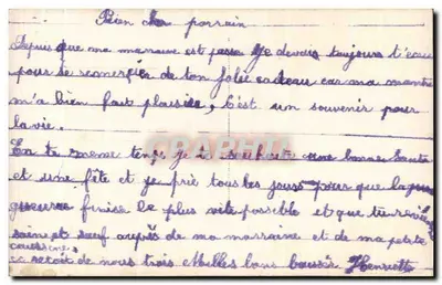 Ruralny pejzaż z kościołem — 'Bonne Fête' — Furia 2052/5 — Rewers