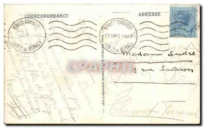 Monaco — Le Jardin Exotique et le Rocher — LL n°290 — Verso