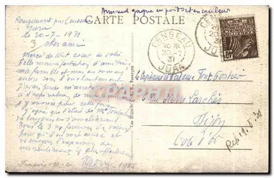 Wąwóz Hérisson — Wodospad w kształcie parasolka (Jura, wys. 70 m) — n°1613 — Rewers