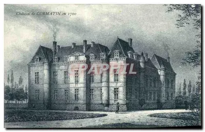 Castelo de Cormatin em 1700 — gravura histórica — editor não visível