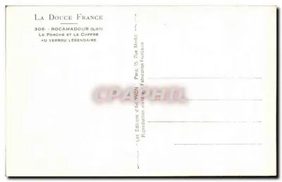 Saint Dominique — Wizyta Najświętszej Maryi Panny z Rocamadour — wydawca La Douce France — Rewers