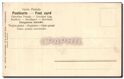 Gałązki czereśni w kwitnieniu — wydanie Union Postale Romane & Co. Stuttgart — Rewers