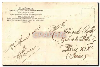Oiseaux et nichoir — scène printanière avec fleurs roses — éditeur non visible — Reverso