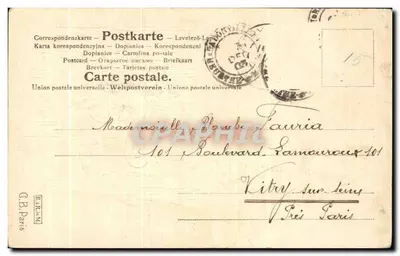 Cartolina d'epoca Fantasia Cigno — Verso