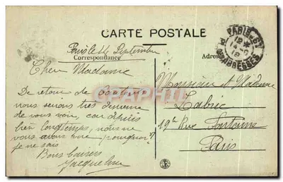 Cauterets — Grande Lago dos Agudes — Edit. A. Daudet — Verso