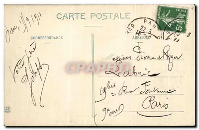 Les Basses-Pyrénées — Gabas — Most z lodu na Gave de Bious — Phototype Labouché Frères, Toulouse, n°145 — Rewers