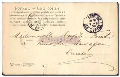 Kobiety z kwiatami — Série Mon bijon — A. S. W. (wydawca) — Rewers
