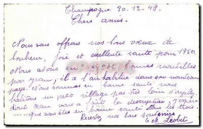 Zasnieżone wiosce — zima z kobietą i dzieckiem — JUB — Rewers