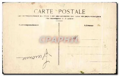 Natal — casa nevada e visco — bilhete postal — Verso