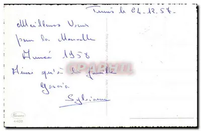 Młodzi zakochani w zimnym wiosce — Szczęśliwe Nowe Rok — Bécami, n° 4409 — Rewers