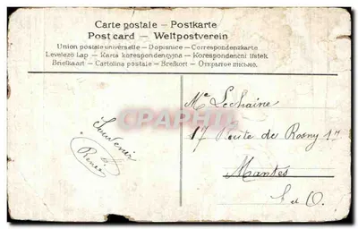 Enfant jouant d'un cor — scène avec oiseaux et fleurs — éditeur D'UN COEUR AMI — Reverso