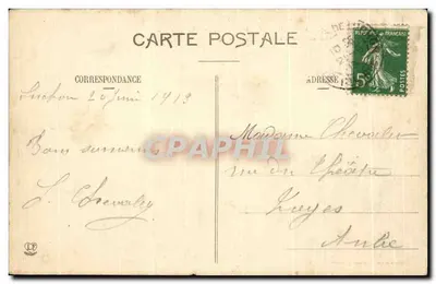 Luchon — Góry Maudite (Maladetta) widok przez Przepust Port de Venarque — Fototyp Glabouche Frères — Rewers