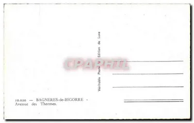Avenida dos Termas — Bagnères-de-Bigorre — Verso