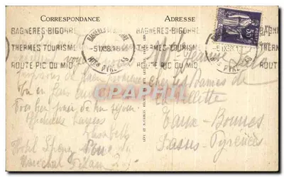 Bagnères-de-Bigorre — Avenida de Salut e o Tênis — LL. — N° 117 — Verso