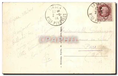 Vic-de-Bigorre — L'Hôpital Civil — éditeur Narbo, n°10 — Verso