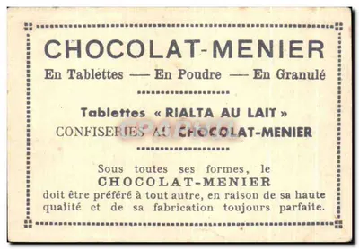 Douai - Porta Valenciennes — kolekcja Chocolat-Menier nr 412 — Rewers