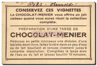 Sint-Gallen - Klosterhof — Collectie van de Chocolade-Menier N° 279 — Achterkant