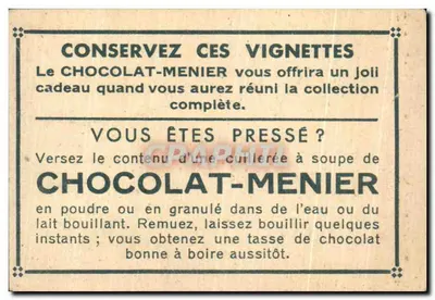 Lizbona - Wieża Belém — Kolekcja Chocolat-Menier N° 160 — Rewers
