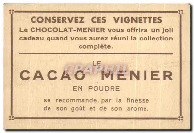 Abbaye Westminstera — Londyn — Kolekcja Chocolat-Menier N°25 — Rewers