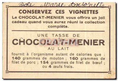 Barcelona - Pátio dos Laranjeiros — Coleção do Chocolate-Menier N°109 — Verso