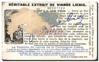 Cromo O Sonho Do Bebé Liebig Criança — Verso