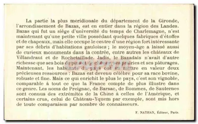 Castelo de Villandraut — Ruínas de um castelo do século XIII construído pelo Papa Clemente V — F. Nathan, Paris, n°29 — Verso