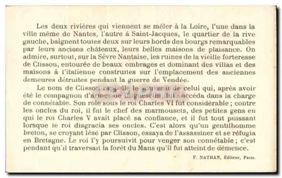 Zamek Clisson — historyczne ruiny — F. Nathan, Paryż, nr 44 — Rewers
