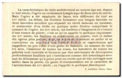 Castello di Chalucet, vicino Limoges (Hte-Vienne) — rovine storiche della Francia — F. Nathan, n° 89 — Verso