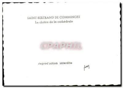 Saint-Bertrand de Comminges — Klasztor katedry — zakaz reprodukcji — Rewers