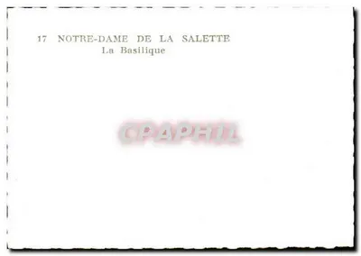 La Salette'nin Başkâtipi — Bazilika — n°17 — Arka yüz