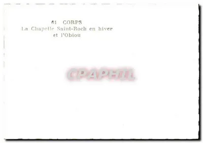 A Capela Saint-Roch no inverno e o Obiou — editor CORPS, n°61 — Verso
