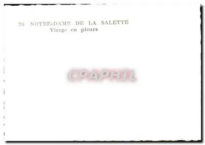 La Salette'nin Başkâsesi — Ağlayan Kızılderili — No 26 — Arka yüz