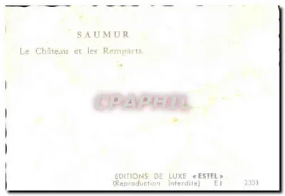 Saumur — Zamek i Zamek Obronne — Wydawnictwo Luksusowe « Estel » nr 2303 — Rewers