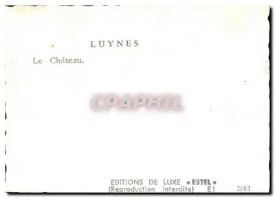 Luynes — Zamek — Wydawnictwo Luksusu « Estel » EI 2683 — Rewers