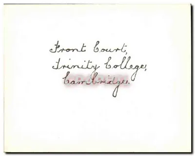 Front Court, Trinity College, Cambridge — vista arquitectónica — editor desconocido — Reverso