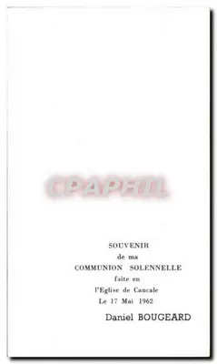 Komunia dziecka — scena religijna — Bouasse Lebel Paryż, P.G. 5 — Rewers