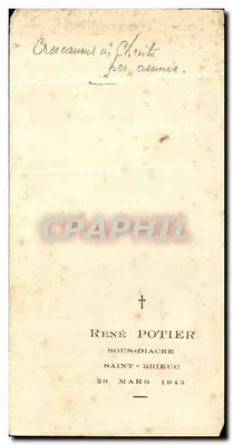 Cruz de madeira — Atelier G. Serraz — 49, Bd Brune, Paris — Verso