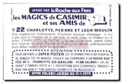 La Roche aux Fées — De Magics van Casimir en zijn vrienden — uitgave I.P.M. Londen, nr. 22 — Achterkant