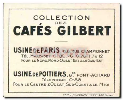 Maison Romaine — Café Gilbert — Série XV, N° 7 — Rewers