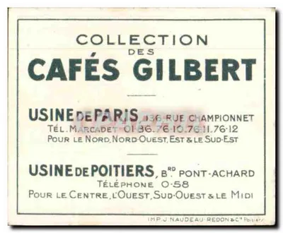 Wóz wózka — seria V — Cafés Gilbert, N° 5 — Rewers