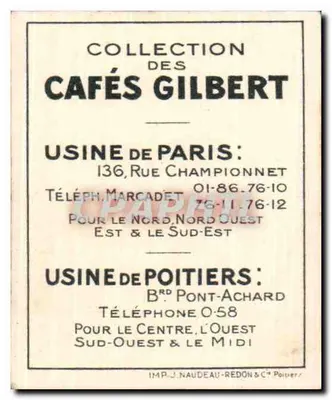 Heron purpura — Série II — Kawiarnie Gilbert N°11 — Rewers