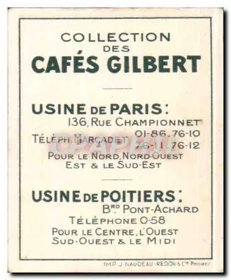 Sob Luís XIII — Série VIII — Cafés Gilbert N°5 — Verso