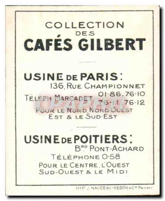 Buse — Série II — Cafés Gilbert N°5 — Verso