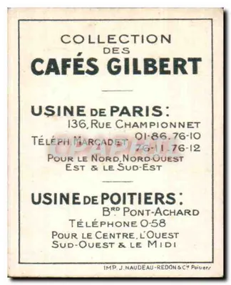 Tubarão — Série XXIII — Cafés Gilbert N°9 — Verso