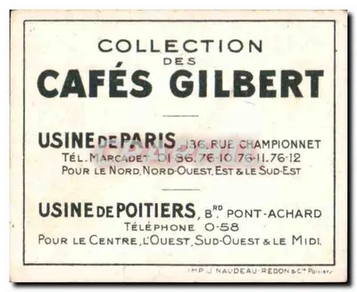 Dom Fenicjański — seria XV, nr 4 — Cafés Gilbert — Rewers