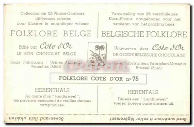 Herenthals — przebieg 'landjuweel' — Côte d'Or n°75 — Rewers
