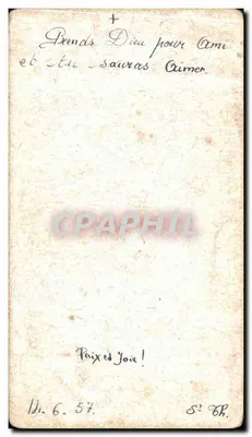 Sagrado Coração de Jesus — Impresso na Itália — Fichus 318 — Verso