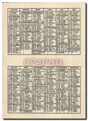 Calendário 1953 — A Obra de São Francisco de Sales — Hélio-Lorraine, Nancy — Verso