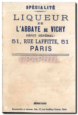 Crianças brincando em um jardim — editor Daumanville e Daumas, 17 rue Geoffroy-l'Asnier, Paris — Verso